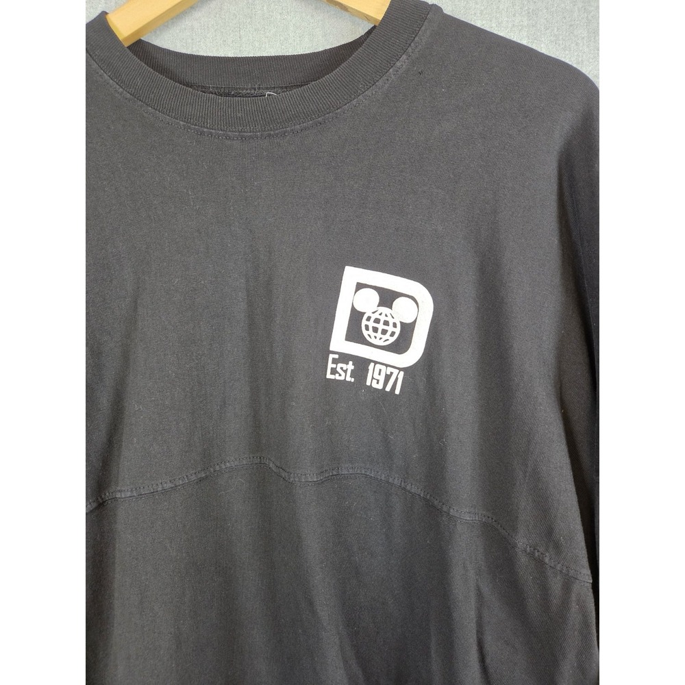 Walt Disney World Shirt Mens S Spirit Jersey Solid Black Theme Park Mickey Mouse - Picture 3 of 6
